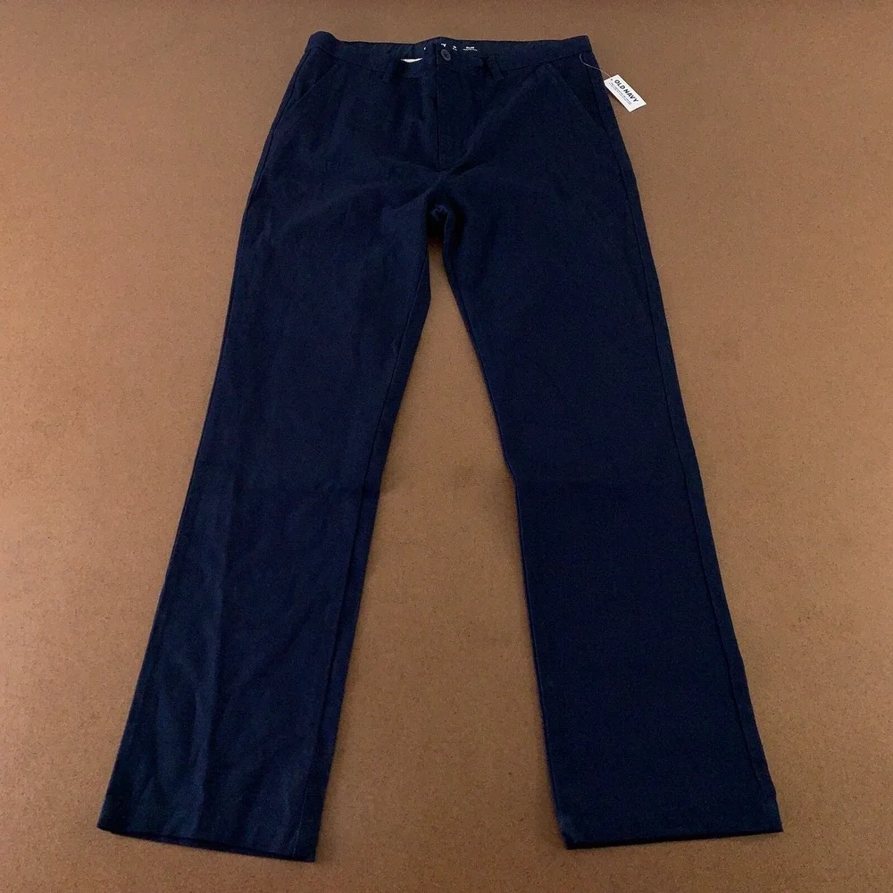 Old Navy Boys Size 16 Plus Blue Slim Fit Chino School Uniform Pants NWT